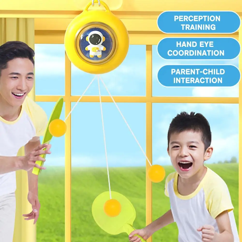 

Indoor Table Tennis Self-Training Hanging Practice Equipment Home Parent Child Interaction Toy Hand Eye Coordination Gift 1 Set