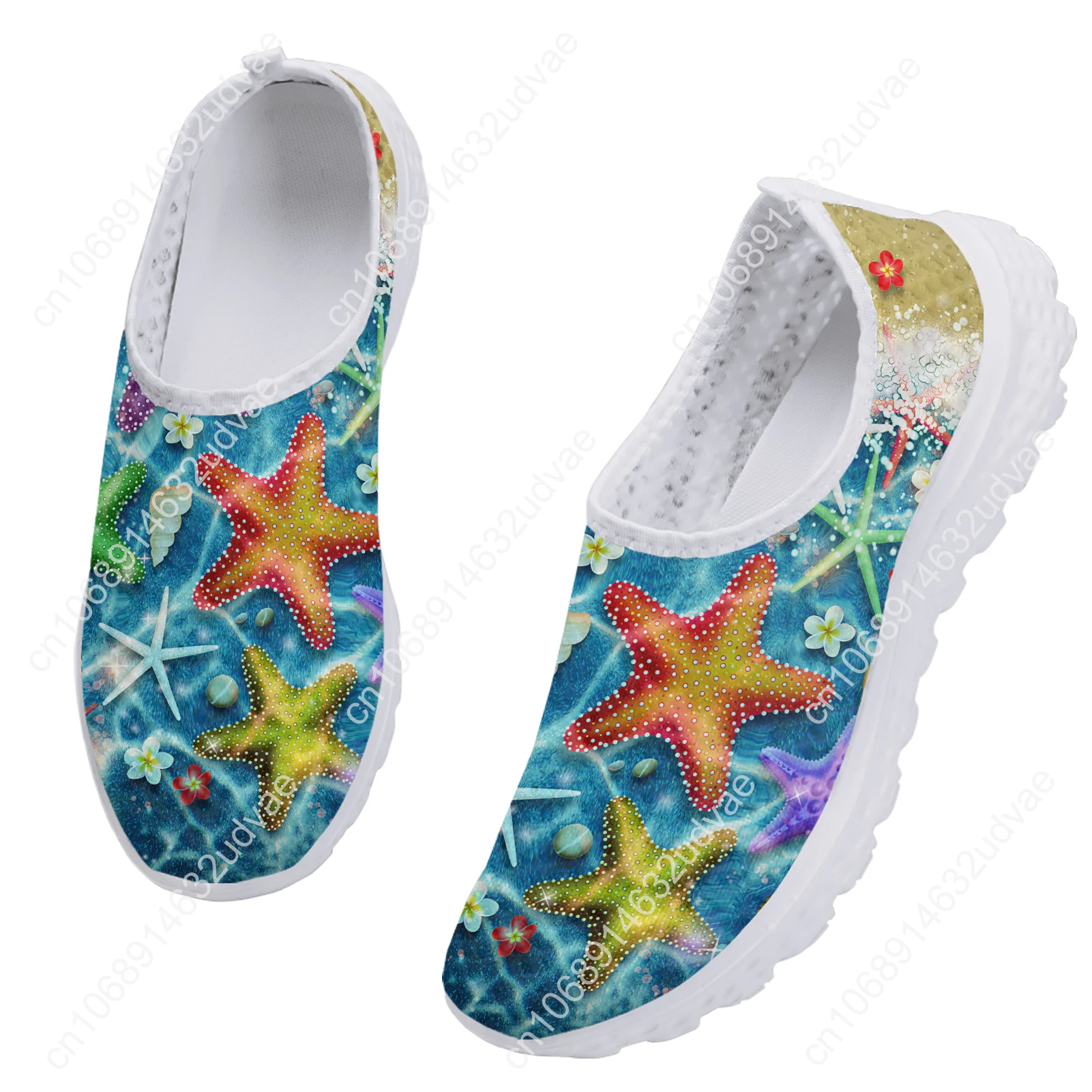 Fashion Undersea Starfish Print Lightweight Leisure Shoes New Women's Slip On Shoes Comfort Casual Sneakers Zapatos