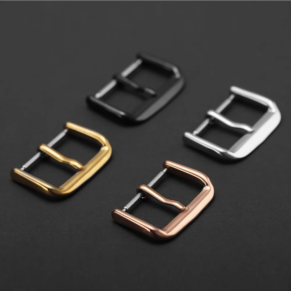 Premium Stainless Steel Watch Buckle - Versatile Metal Strap Clasp in Silver, Gold, and Black Finishes