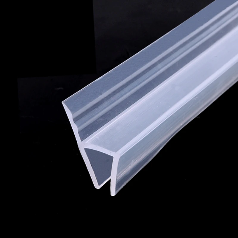 2 Meter/lot Widened F/h shape silicone rubber shower room door window glass seal strip weatherstrip for 6/8/10/12 mm glass door seal strip sealing strip tape window seal strip sealing tape rubber seal strip rubber door weatherstripping shower door seal door weatherstripping rubber shower seal sealing strip silicone seal strip