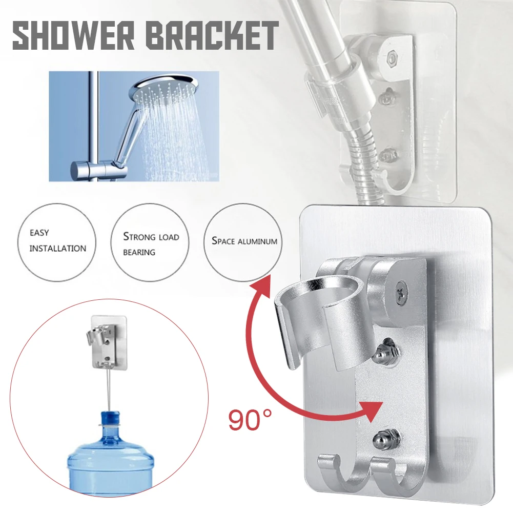 Description Picture 4 of itemAdjustable Hand Shower Holder Aluminum Punch Free Wall Mounted Shower Head Bathroom Seat Bracket