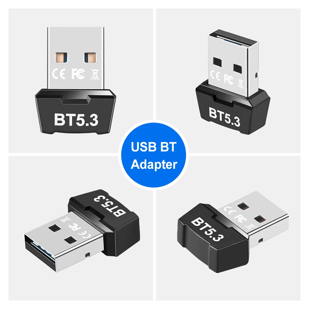 Mini Wireless USB Adapter 3Mbps Music Audio Receiver Transmitter Bluetooth-Compatible 5.3 for PC Speaker Mouse Gamepad 5 Mini Wireless USB Adapter 3Mbps Music Audio Receiver Transmitter Bluetooth-Compatible 5.3 for PC Speaker Mouse Gamepad 5