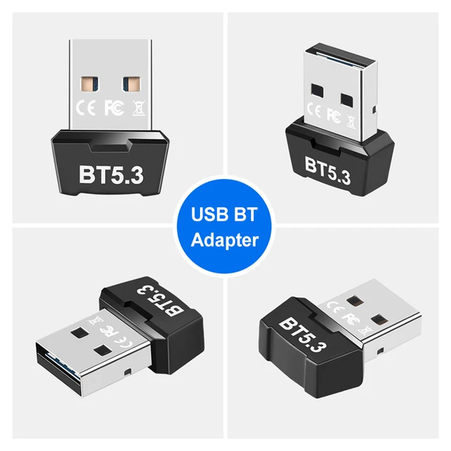 Mini Wireless USB Adapter 3Mbps Music Audio Receiver Transmitter Bluetooth-Compatible 5.3 for PC Speaker Mouse Gamepad 5