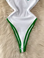 Foamlina Summer Spice Girl White Suspender Vest Bodysuit Top Women's Retro Slim and Skinny Sleeveless Bottom Jumpsuit Top - Image 3
