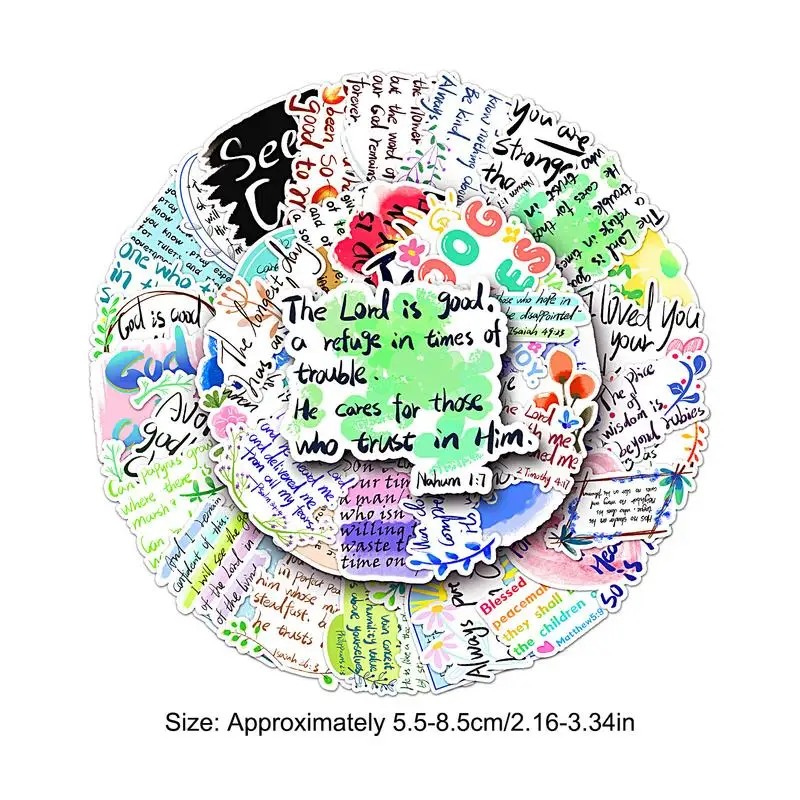 Inspirational Bible Verse Stickers for Scrapbooking