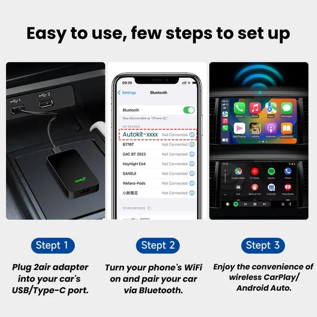 wireless CarPlay and Android Auto adapter