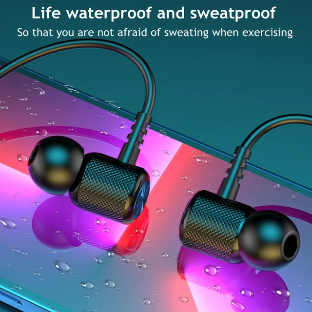 Wireless Headphones Bluetooth 5.0 Neckband Earphones Magnetic Sports Waterproof TWS Earbuds Blutooth Headset With Microphone Mic 4
