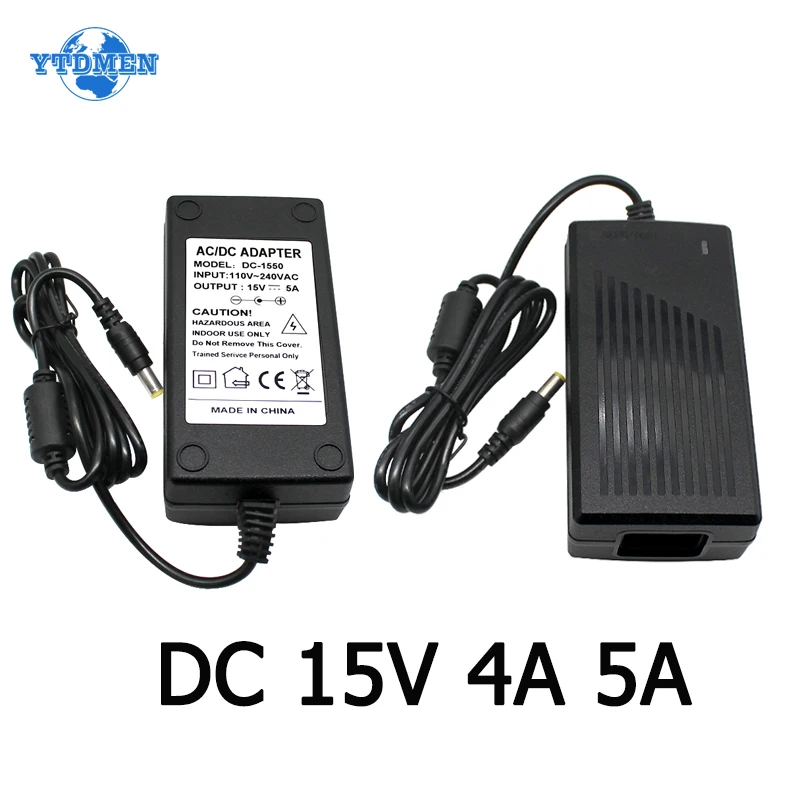 Fonte de Alimentação dc 15v 4a 5a Transformador Adaptador Universal Fonte Elétrica 220v a 15v ac Fonte do Adaptador de Alimentação para Led Strip eu us