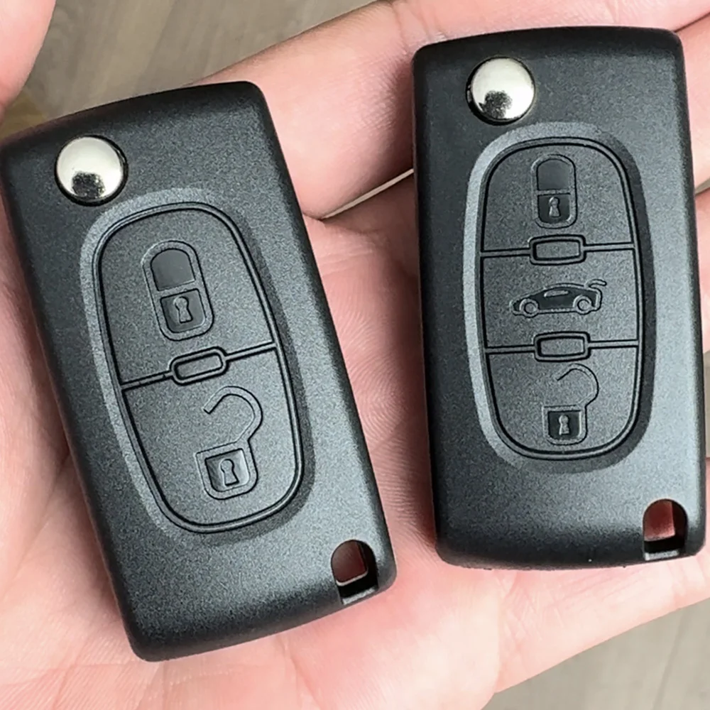 YOCASTY Flip Remote Key Shell Case Cover for Citroen C2 C3 C4 C5 C6 Xsara Berlingo for Peugeot 207 307 308 407 607 807 HU83 VA2,key case,car remote key,car key,car key shell,key shell