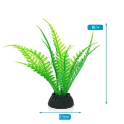 Vibrant Aquatic Plant Decor - Lifelike Underwater Grass Ornament (S Green)