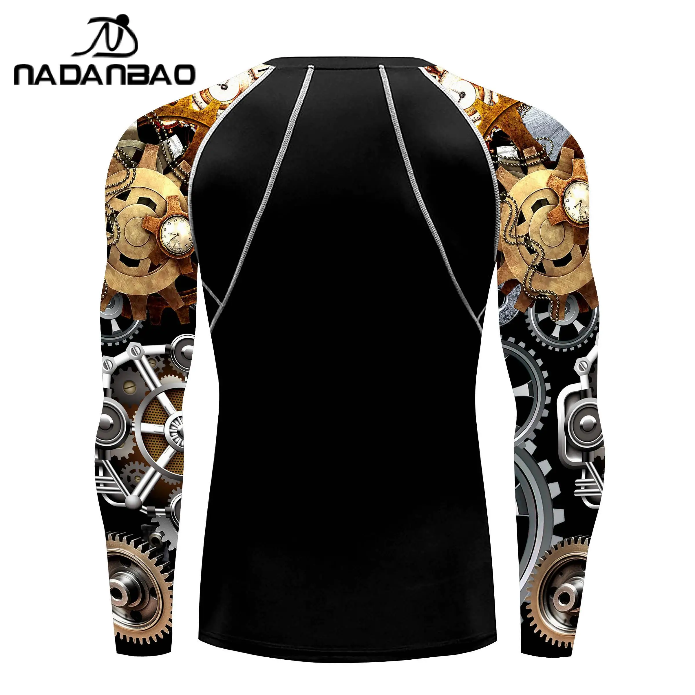 Nadanbao Men Fashion Surfing Wetsuit quick drying fitness swimsuits T-Shirt beach party swimwear surfing beachwear top clothes