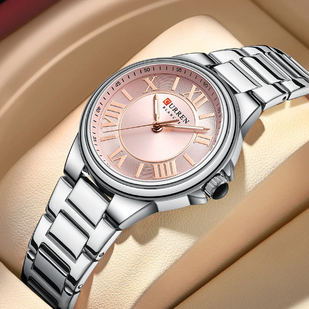 

CURREN Luxury Stainless Steel Watches For Women Dress Creative Casual Women Bracelet Wristwatch Clock Gift Relogio Feminino