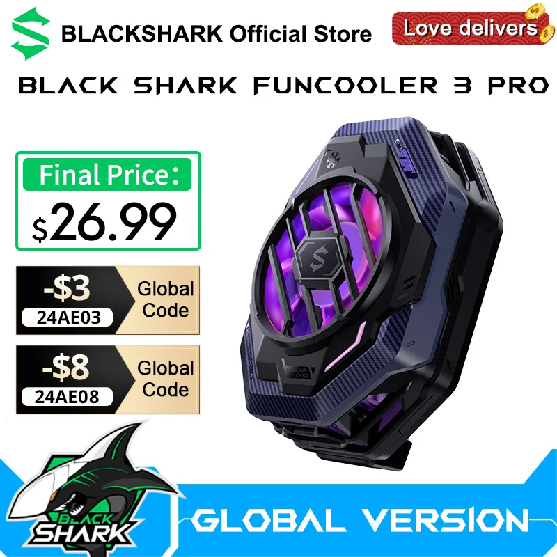 Original Black Shark Cooler 3 Pro Gaming Cooler Smart Funcooler Per Xiaomi Black Shark Nubia Lenovo Phone