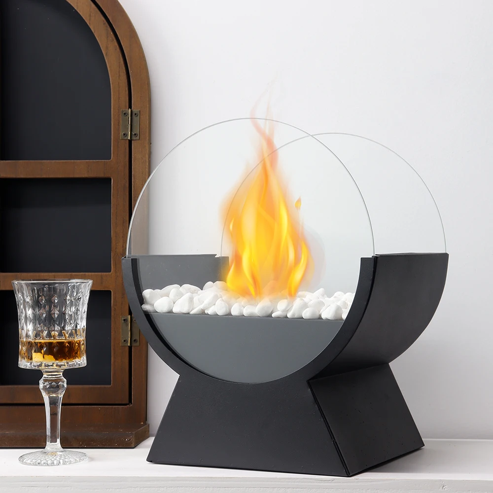 Bioethanol Fireplace Fire Fireplace Ethanol Fireplace Round Large