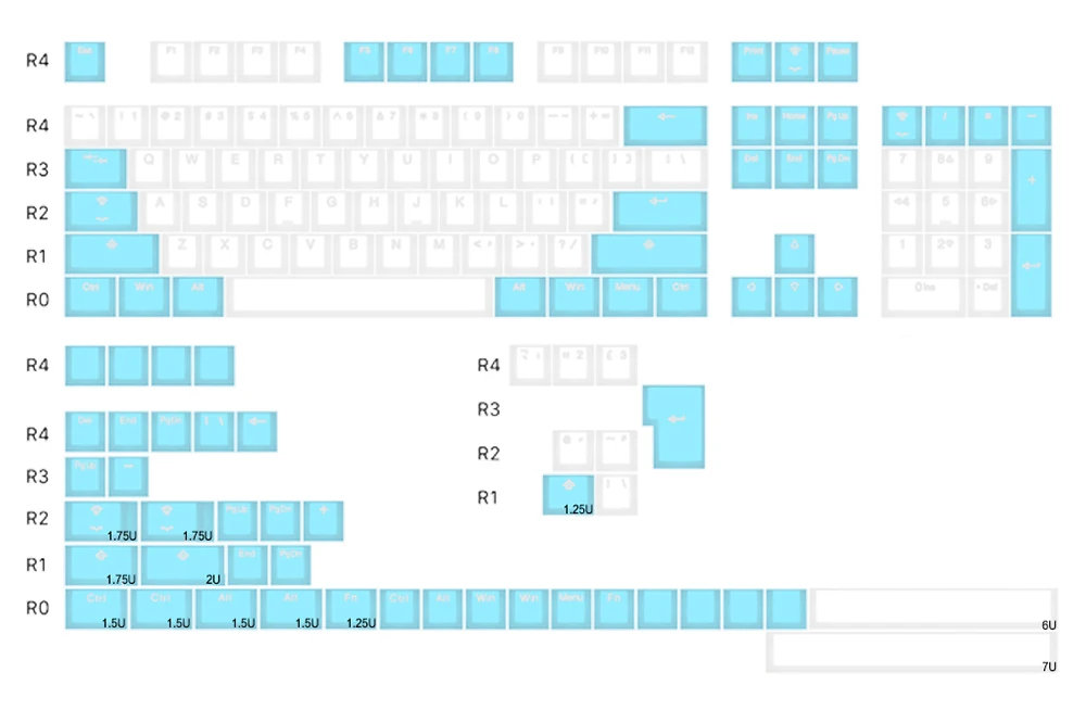 Taihao Perfil Cúbico Nana de Coco Translúcido Backlit Doubleshot Keycaps para Faça Você Mesmo Gaming Teclado Mecânico Oem Perfil - Imagem 2
