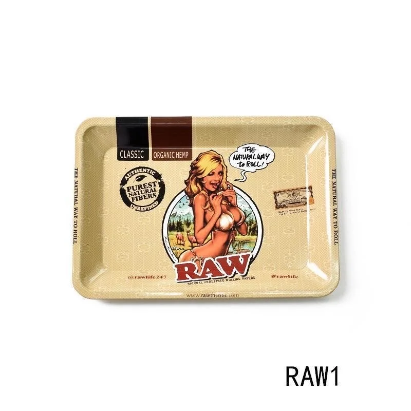 Rolling Tray 18*12.5CM Tobacco Metal Cigarette Smoking Accessories Herb Tinplate Plate Grinder Tools Rolling Tools 4