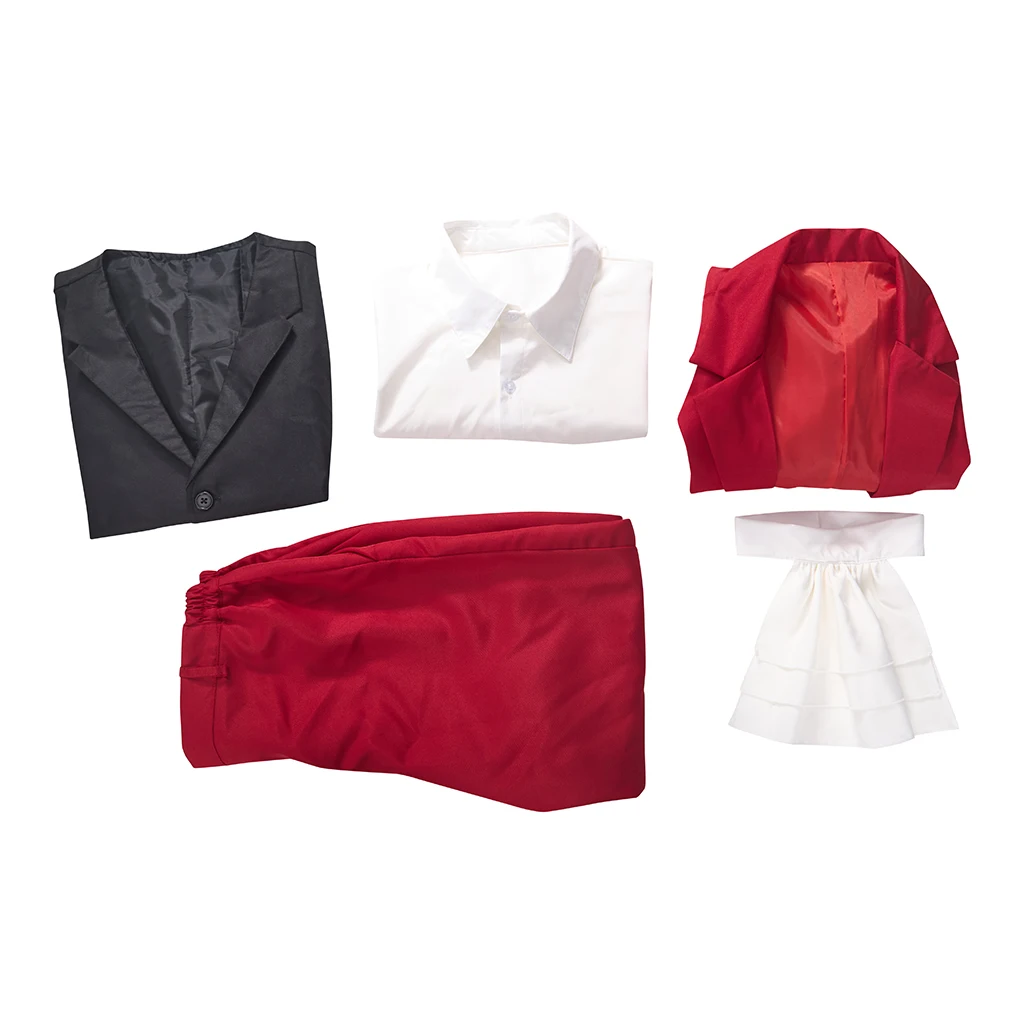 Ace Attorney: Miles Edgeworth (Benjamin Hunter) | Red Prosecutor Cosplay Costume 23 Ace Attorney Miles Edgeworth Prosecutor Cosplay Costume for Men (Unofficial)