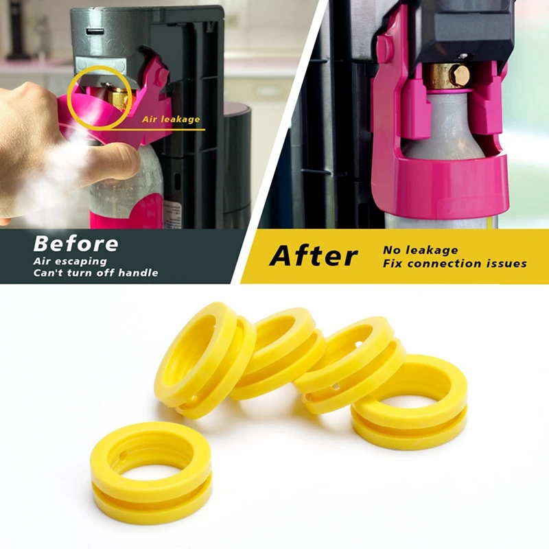 B64B-O Rings Soda Machine Co2 Cylinder Exchange Carbonator Gaskets 30Pcs, Gaskets Ring For New Soda Maker & Pink Cylinder