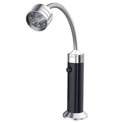 Magnetic Outdoor LED Grill Lights with Adjustable 360° Heat-Resistant Gooseneck (Black)