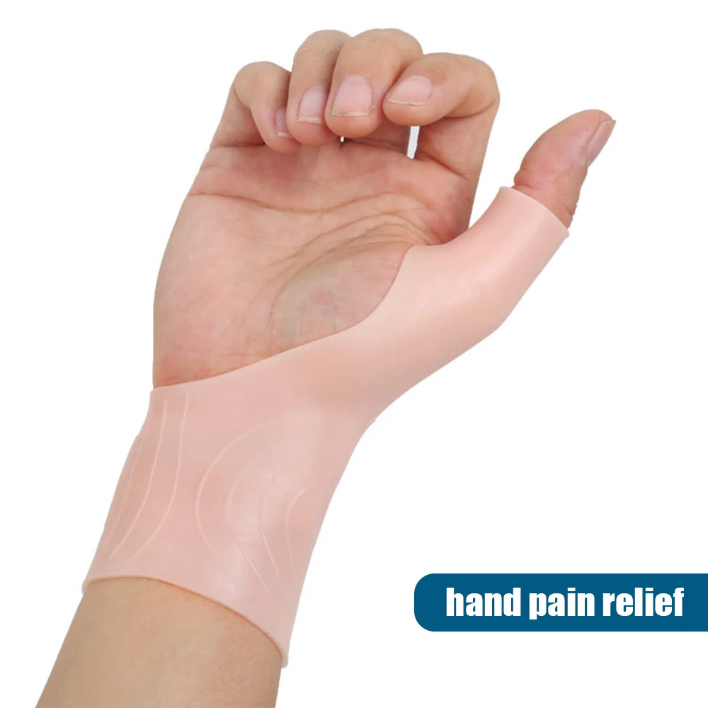 1Pair Silicone Gel Thumb Wrist Gloves Carpal Tunnel Support for Tenosynovitis Spasms Rheumatism Arthritis Hand Pain Relief compression gloves wrist support