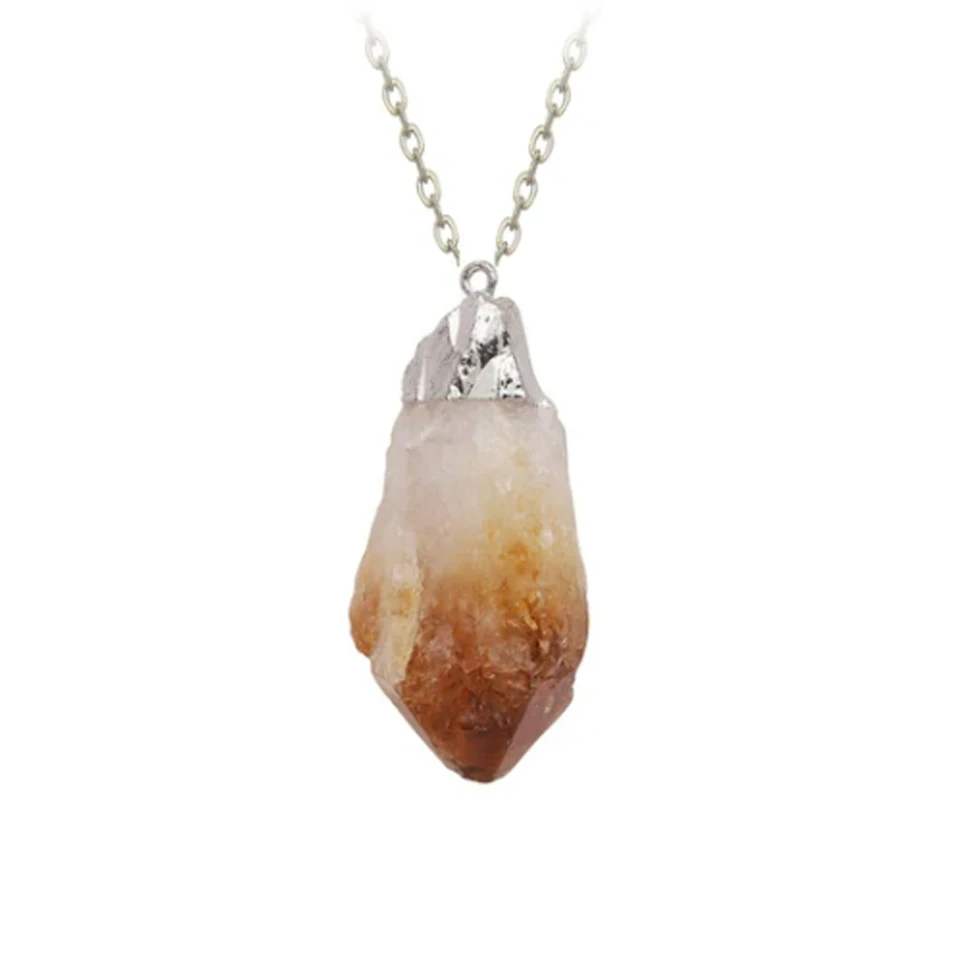 For Jewelry Making DIY Jewelry Making Handmade Necklace Natural Gemstone Irregular Citrine Amethyst Pendant pendant necklace silver pendant jasper pendant gold scarab pendant
