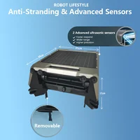 Pool Robotic Skimmer Robot Solar Cleaning Pool with 220μm Filtration 12W Solar Panel 5200mAh Battery  20 Hours Working Time 5