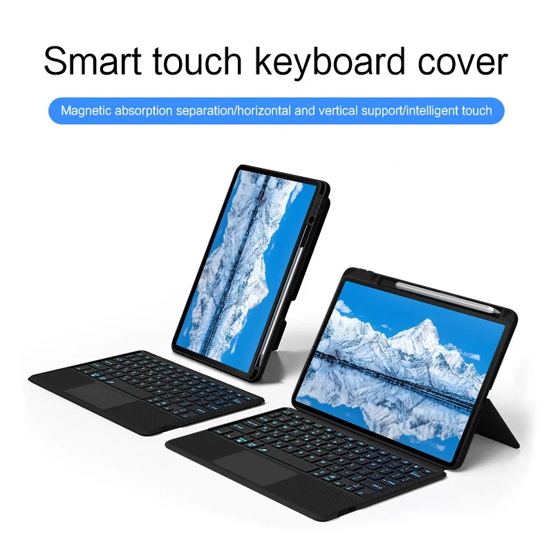 Teclado Compatível com Bluetooth Inteligente Trackpad Retroiluminado Capa para Tablet Capa Dividida Capa do Teclado Huawei Matepad 11.5 2023 - Imagem 3
