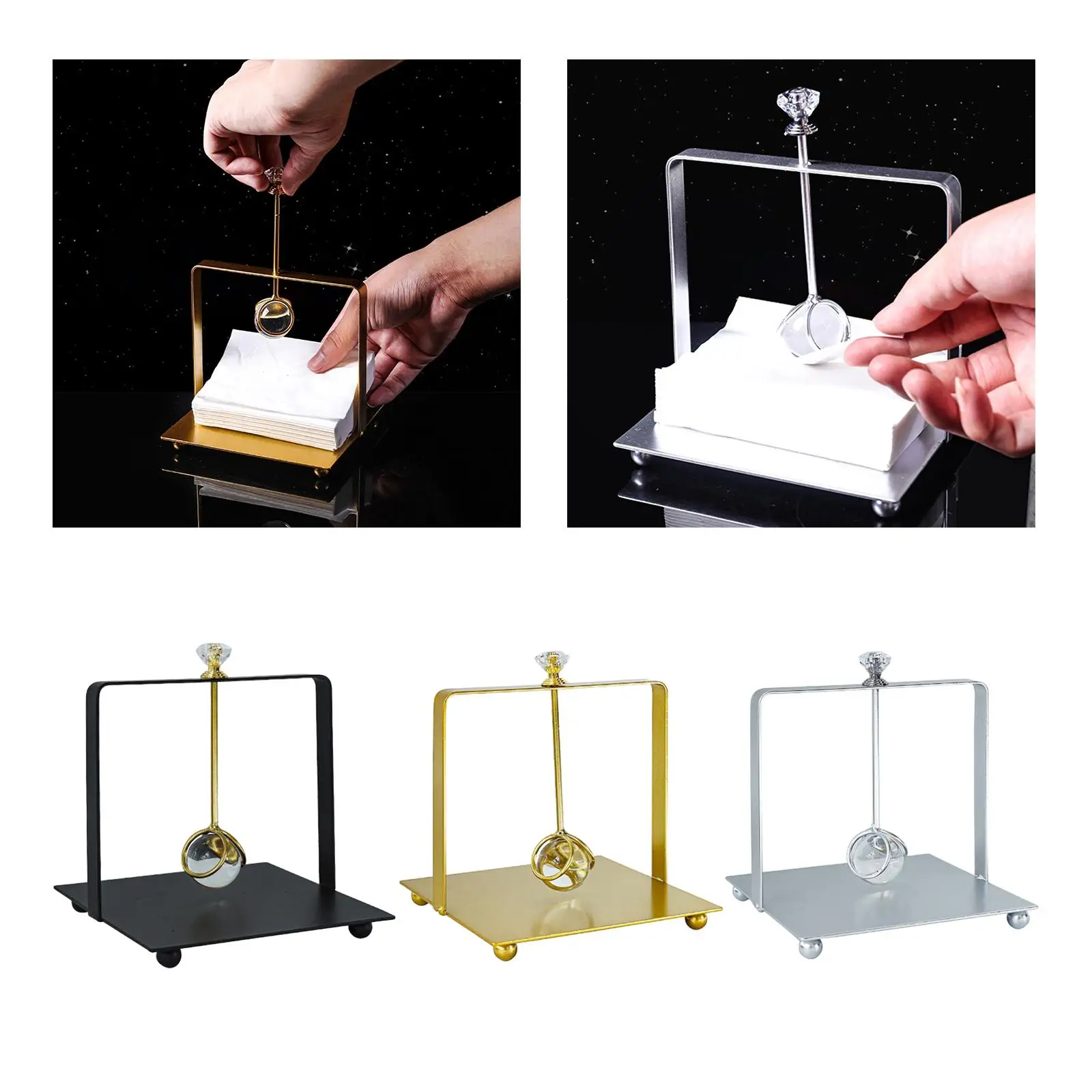 Napkin Holder Rack Metal Tabletop Letters Napkin Dispenser Tray Flat Napkin Dispenser for Party Bar Countertop Kitchen Cafe 4