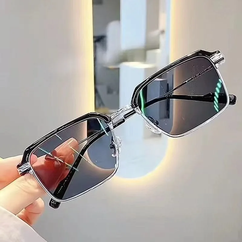 Photochromic Anti Radiation Glasses Photochromic Anti Radiation Glasses for Woman Men Vintage Eyebrow Frame
