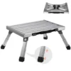 VEVOR Home Folding Platform Step Adjustable Height Utility Portable Steps Stool with Wide Anti-Slip Surface Supports Up 1000lbs 1