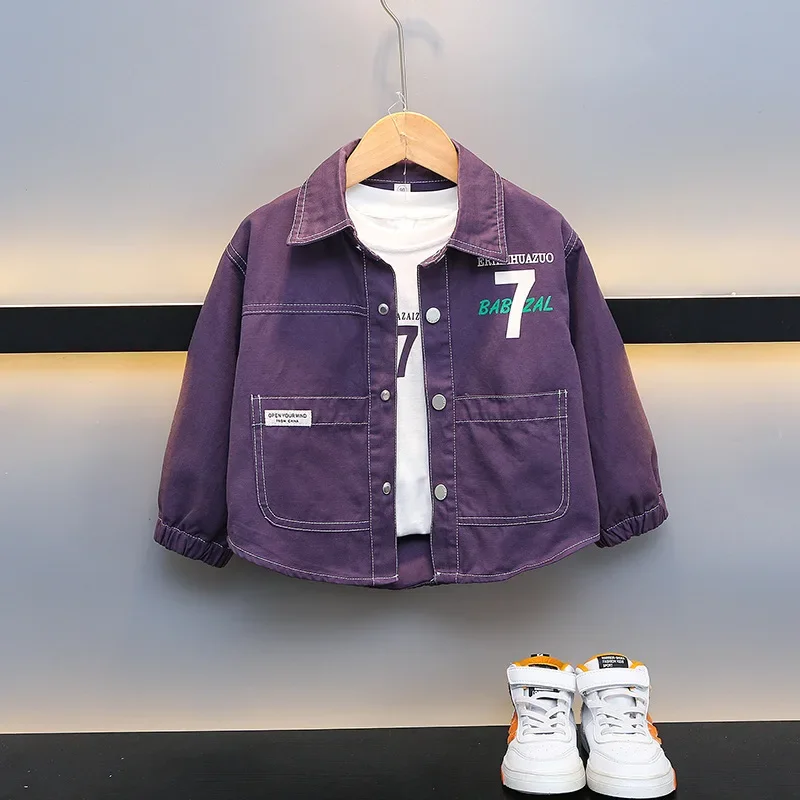Cool Trendy Long Sleeve Children's Shirt Spring Autumn Style Baby Boy Fashionable Korean Version Baby Clothes for Boys