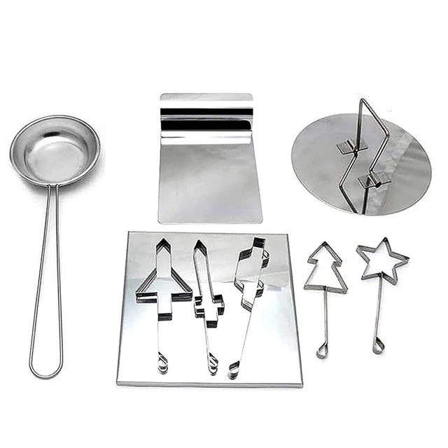 Korean Dalgona Kit Squid Game Sugar Candy Honeycomb Making Tools 9PCS Set - Squid Game Scene Honeycomb Challenge Recipe 1