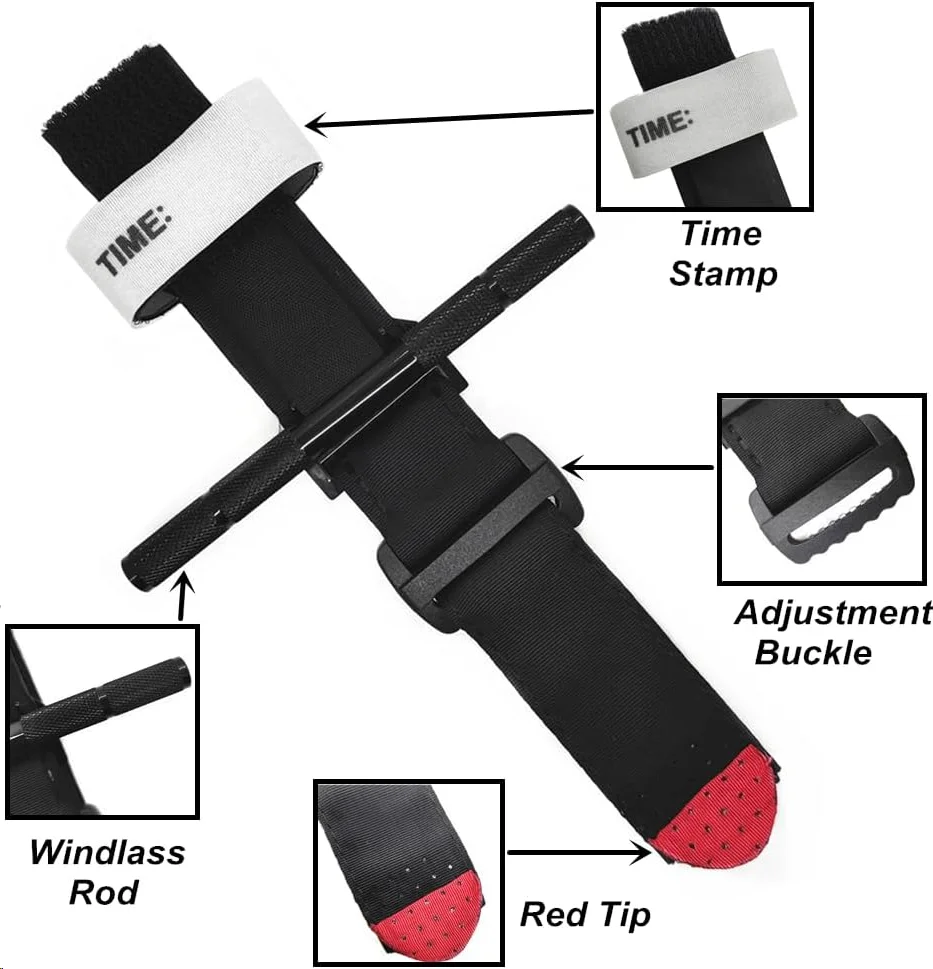Medical Tourniquet Kit with Molle Tourniquet Holder, TQ Holder Holster Metal Emergency Survival Gear and Supplies