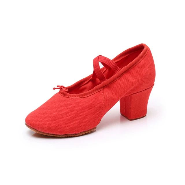 Zapatillas de ballet de lona de moda para mujer, zapatos planos de yoga  para Tan_31 Colcomx ballet pointe zapato de las mujeres niña