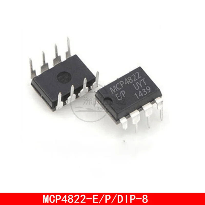 MCP4822-E/P MCP4822 DIP-8 Digital to analog converter chip new original In Stock ad5446yrmz ad5446 d7z msop10 dac digital to analog converter chip