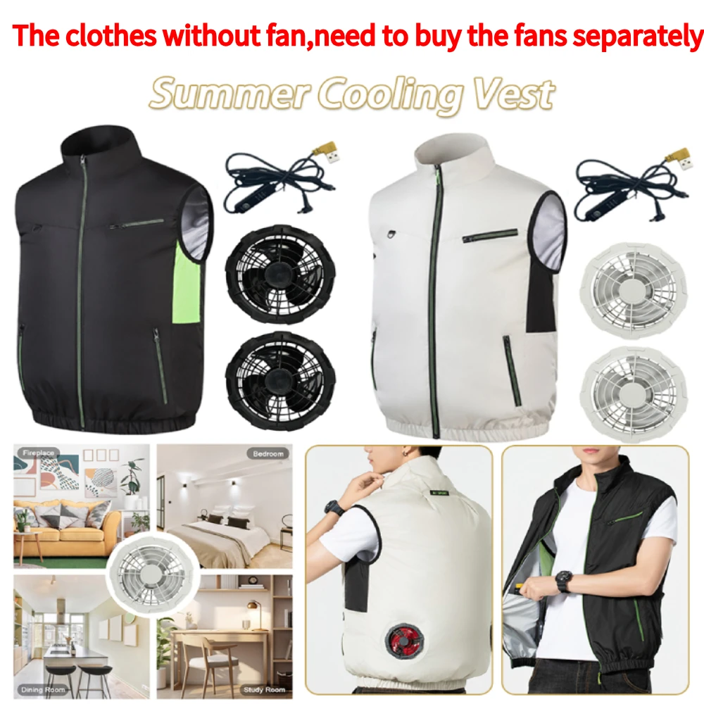 Cooling Vest, Air Conditioner Breathable Sleeveless