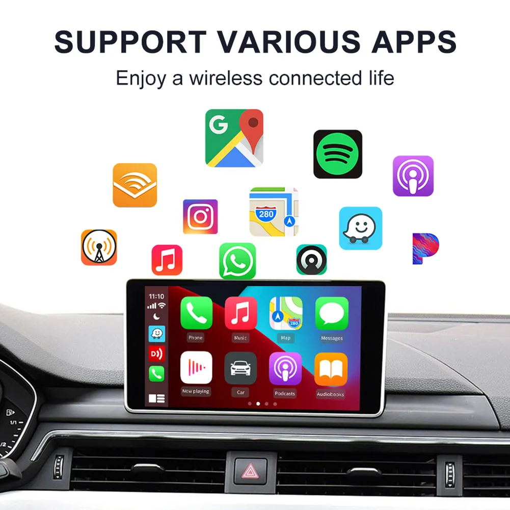 Carlinkit 4.0 - ī÷ , ȵ̵ ڵ  ڵ Ƽ̵ ÷̾ Ƽ 2in1 OTA ¶ ׷̵