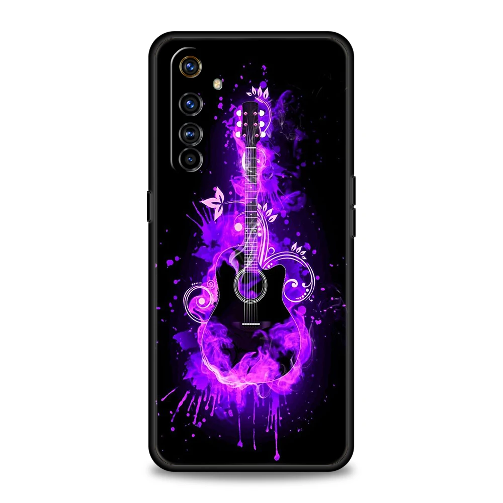 Gitarren musik Kunst Handy hülle für Realme 8 9 Pro plus 8i 9i 6 7 gt2 c21 c25 c3 c11 11 pro 5g plus stoß feste Silikonsc halen kappen – Detail 2