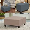 High Spandex Ottoman Slipcovers Rectangle Footrest Footstool Protector Covers Stretch Fabric Storage Ottoman Covers 6