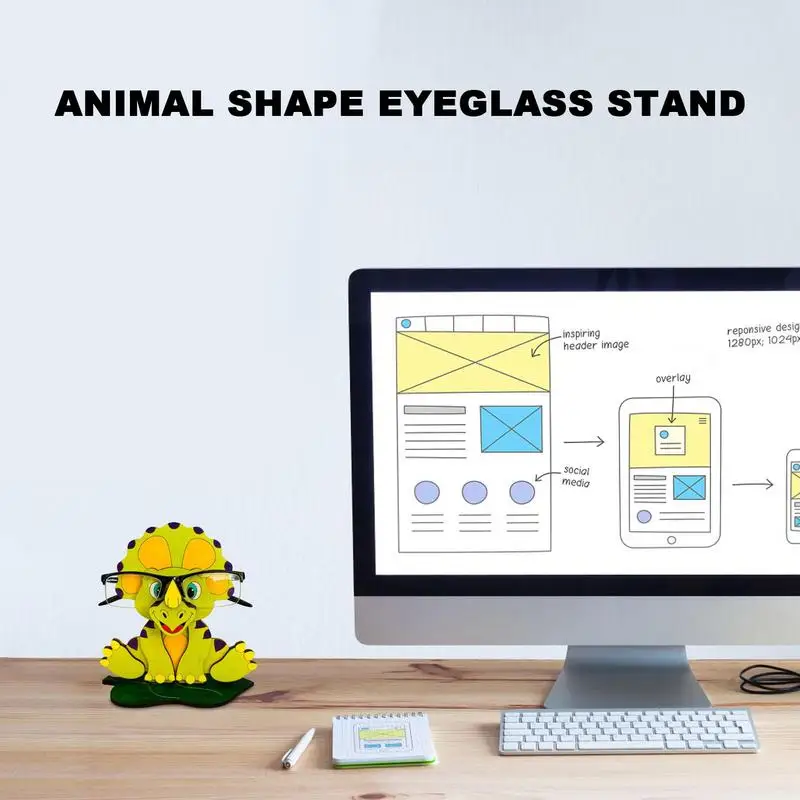 Animal Glasses Holder Glasses Holder Stand Handmade 3D Wood Carved Eyeglass Holder Cute Sunglasses Display Stand For Desk 2