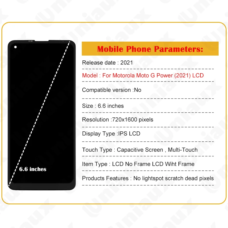 100% Original For Motorola Moto G Power 2021 LCD Display Touch Screen Digitizer Assembly display For moto g power LCD