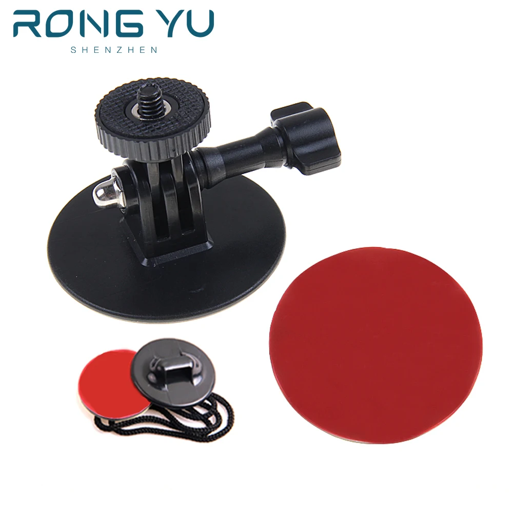 Support caméra action base plate fixe pour GoPro DJI Insta360, kit de 2 pièces, monté sur trépied.