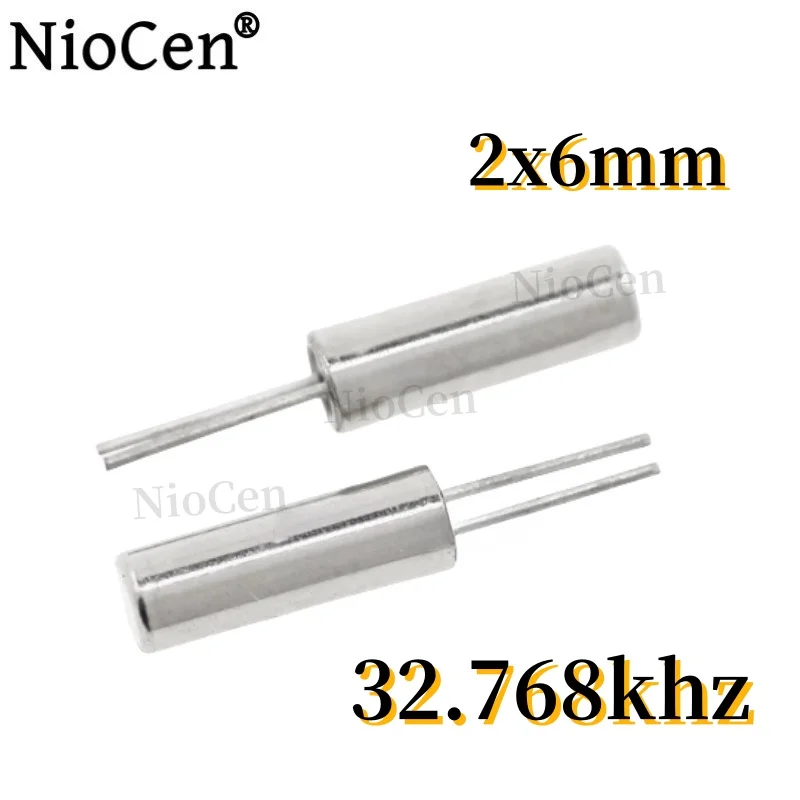 （10pcs）2X6 cylindrical 32.768K crystal oscillator 2 * 6 cylindrical 32.768kHz 10PPM