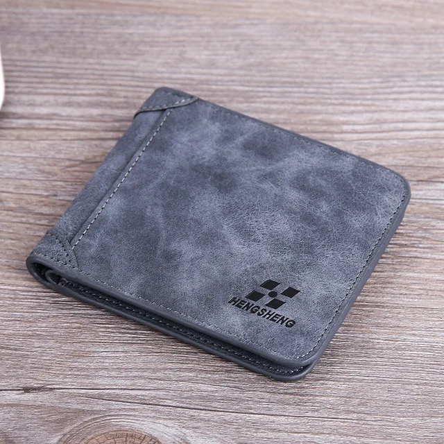 Portafoglio Da Uomo In Pelle Billfold Slim Hipster - Foto 8