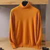 Men's 100% pure Mink velvet Cashmere Sweater High Lapels Pullovers Knitted Winter New Tops Long Sleeve High-End Jumpers 4