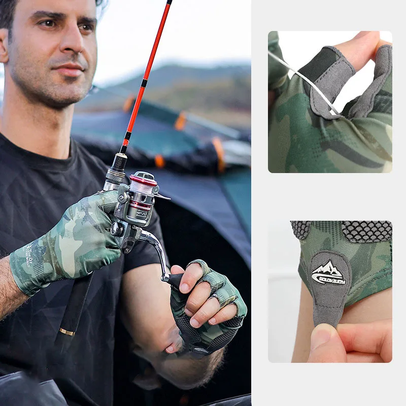 Fishing Gloves Half Finger Anti-slip Quick-drying Sun Protection Breathable Profession Summer Outdoor Fishing