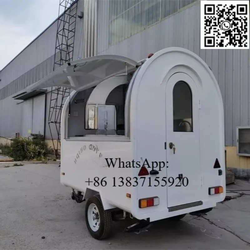 Rimorchio Personalizzato per Food Truck, Rimorchio Mobile per Fast Food, Pizza, Hamburger, Hot Dog, Attrezzatura per Catering UE - immagine 5