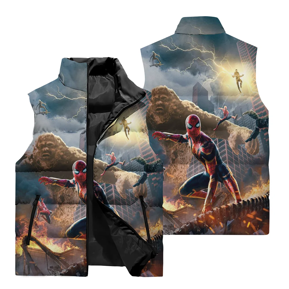 thumbnail image 1 of Chaleco de motociclista para exteriores para hombre, chaqueta cortavientos de moda de otoño para hombre, chaqueta con estampado 3D de superhéroe de Marvel Spider-Man, 1 of 5