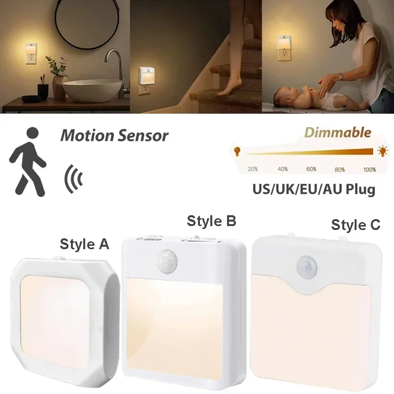 Veilleuse LED, Lampe Detecteur de Mouvement Interieur, Lampe Led Sans