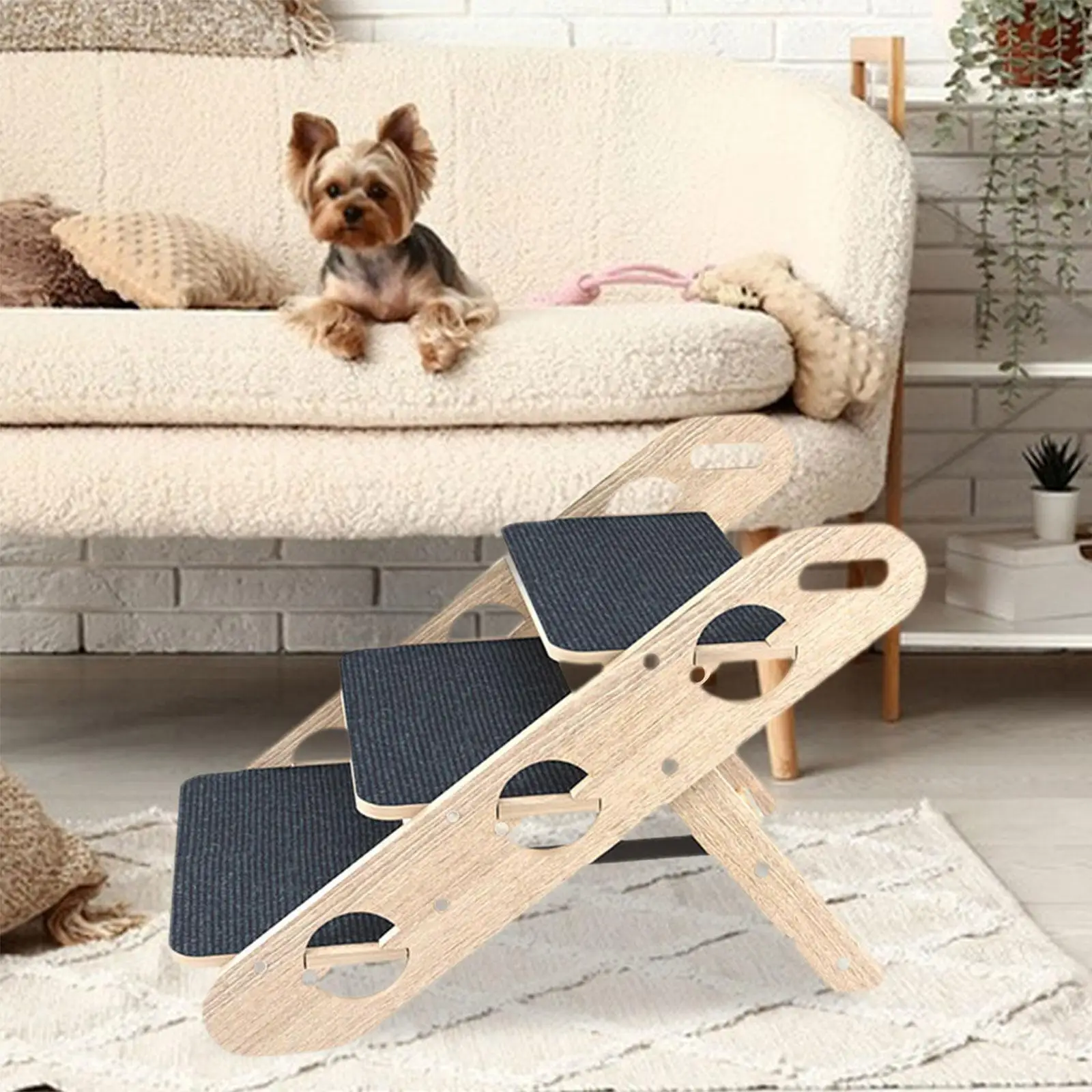 Wood Dog Stairs Foldable High Bed Climbing Non Slip Comfortable Pet Steps Indoor for Indoor Use Cats Sofa Puppy Small Pets Wood Dog Stairs Foldable High Bed Climbing Non Slip Comfortable Pet Steps Indoor for Indoor Use Cats Sofa Puppy Small Pets